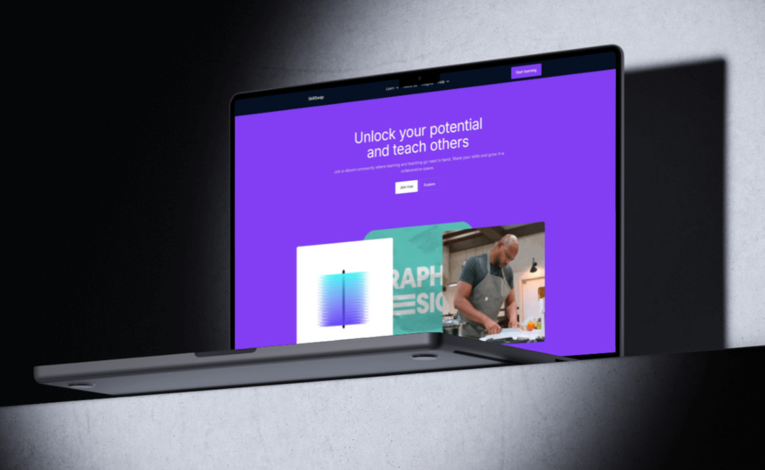 SkillSwap mockup